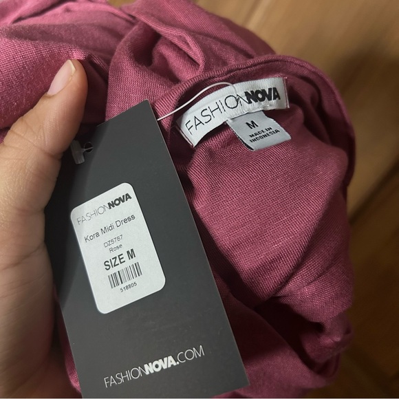 Fashion Nova Pink Long Sleeve Bodycon Dress - Picture 2 of 3